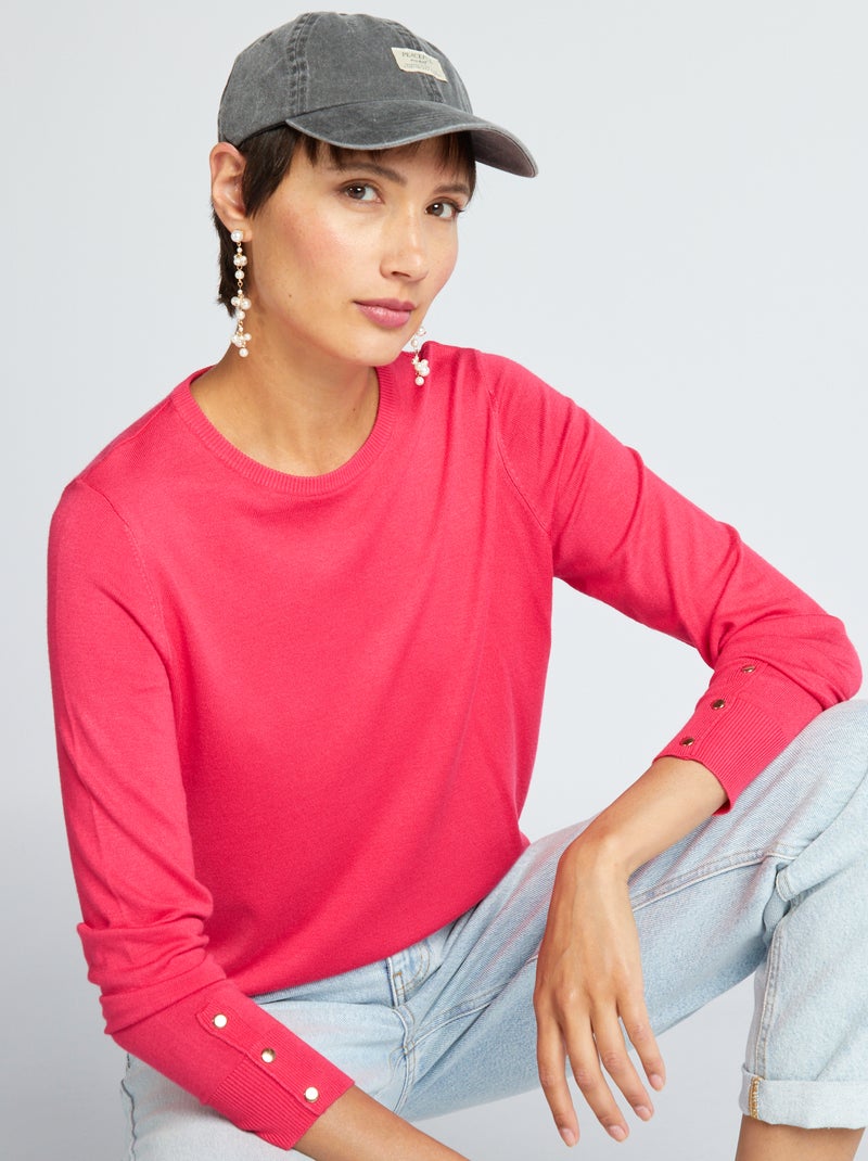 Pullover a maglia fine Rosa - Kiabi