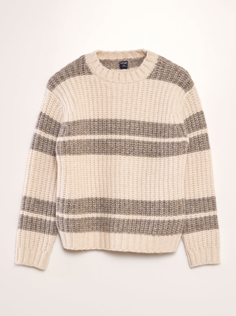 Pullover a maglia grossa BEIGE - Kiabi