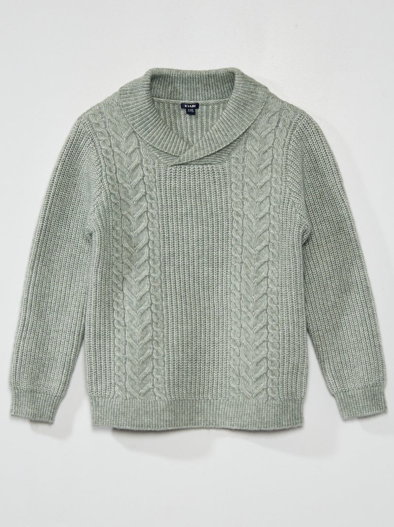 Pullover a maglia grossa blu - Kiabi