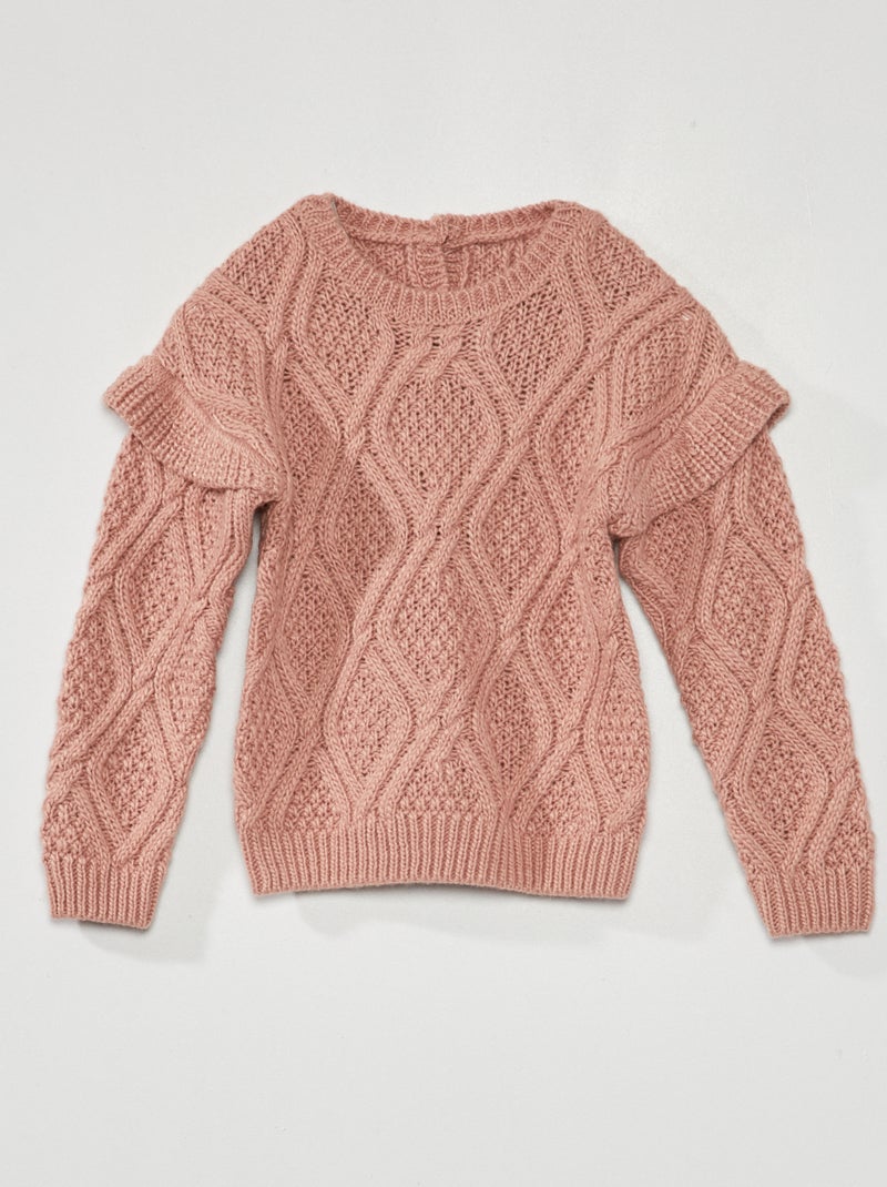 Pullover a maglia grossa ROSA - Kiabi
