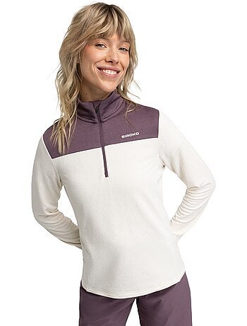 Pullover a mezza zip da bikepacking da donna ciclismo donna soulful sand