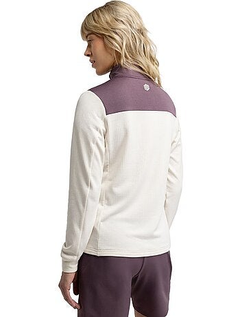Pullover a mezza zip da bikepacking da donna ciclismo donna soulful sand