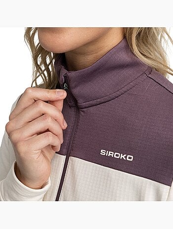 Pullover a mezza zip da bikepacking da donna ciclismo donna soulful sand