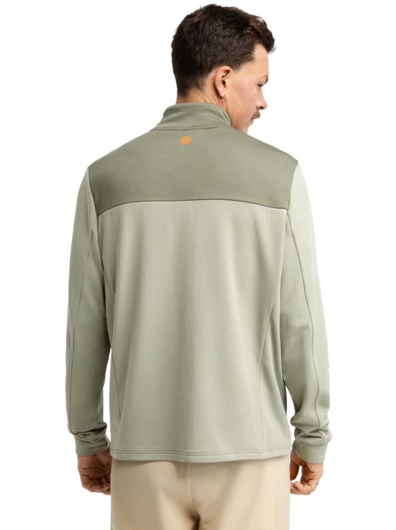 Pullover a mezza zip da bikepacking da uomo ciclismo uomo journey light Verde - Kiabi