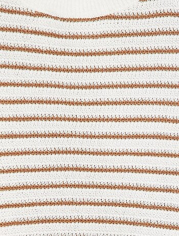 Pullover a righe con apertura con bottoni dietro