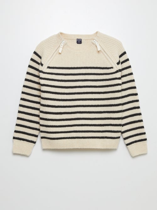 Pullover a righe con scollo tondo - So Easy - Kiabi