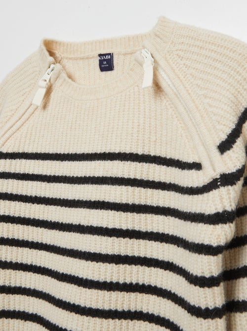 Pullover a righe con scollo tondo - So Easy - Kiabi