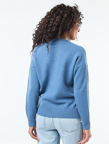 Pullover a V tinta unita