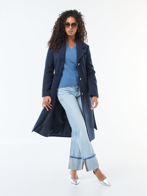 Pullover a V tinta unita - Kiabi