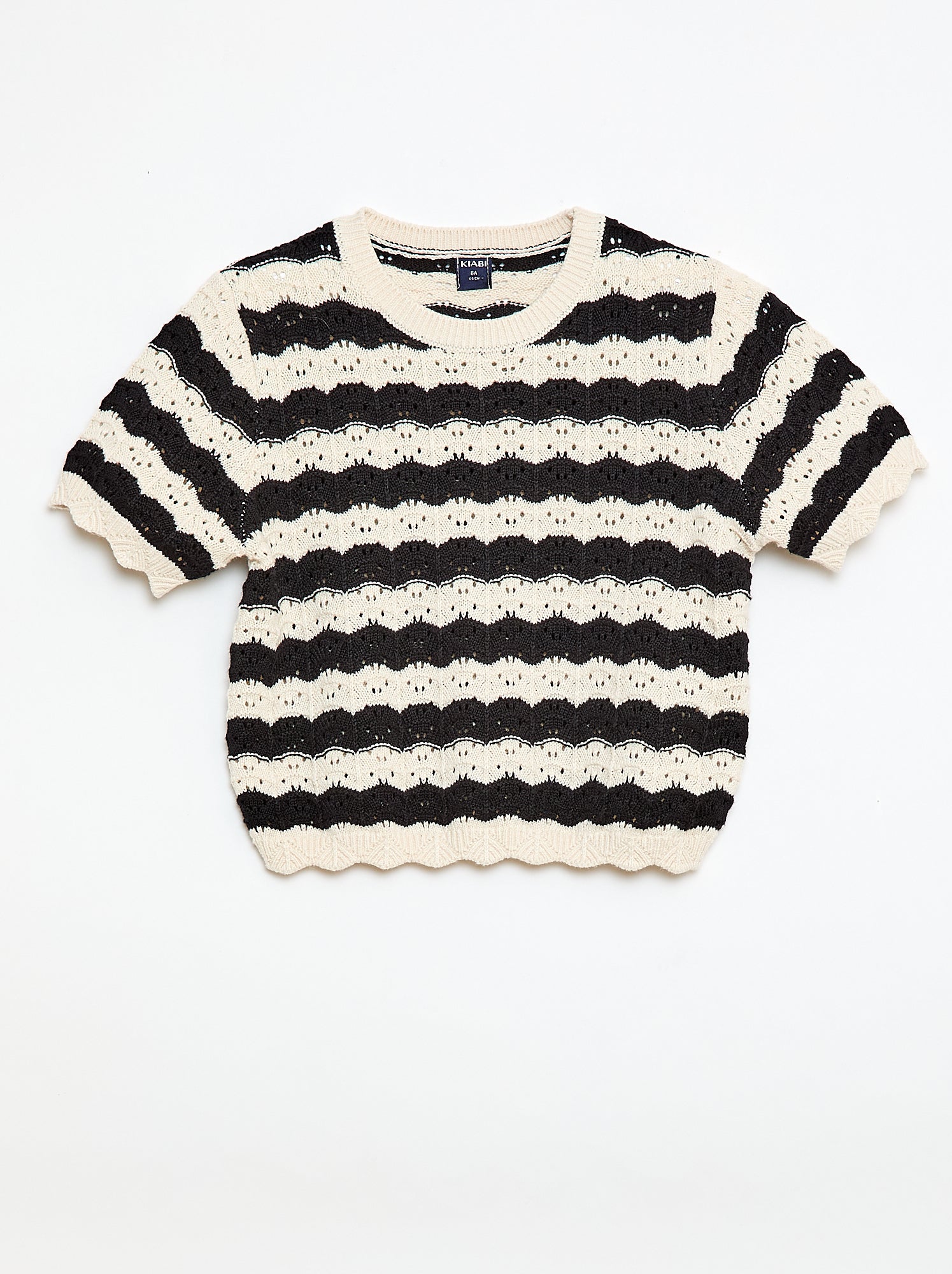 Pullover all'uncinetto a maniche corte