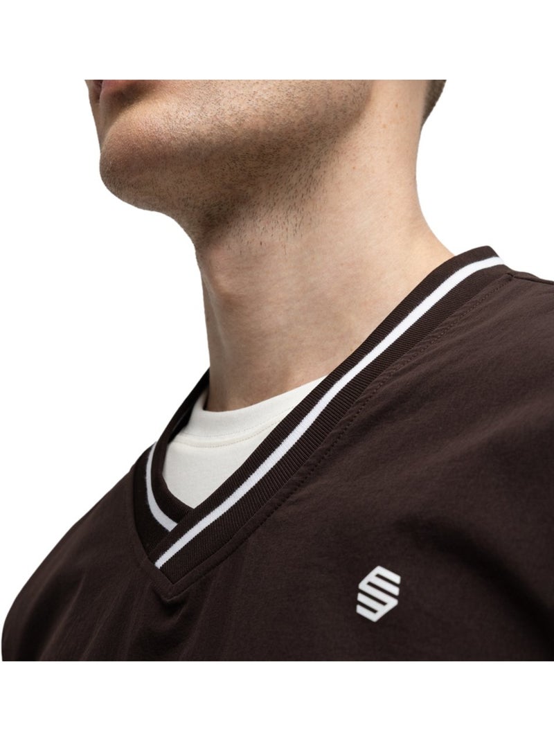 Pullover antivento da golf uomo golf uomo stinger dark Marrone - Kiabi