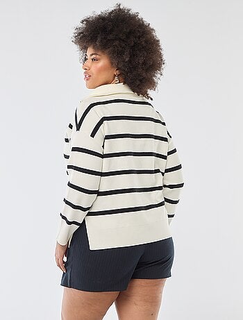 Pullover collo a lupetto con zip