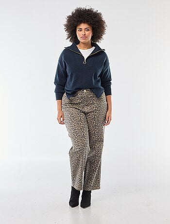 Pullover collo a lupetto con zip