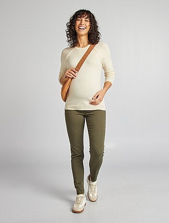 Pullover con apertura con zip da allattamento apertura con zip