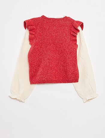 Pullover con camicetta 2 in 1