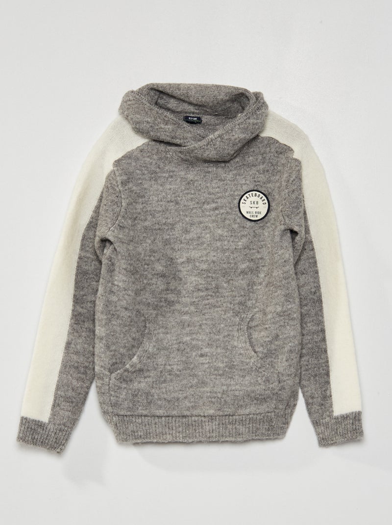 WUWWUT Pullover da uomo con cappuccio felpe jacquard manica lunga