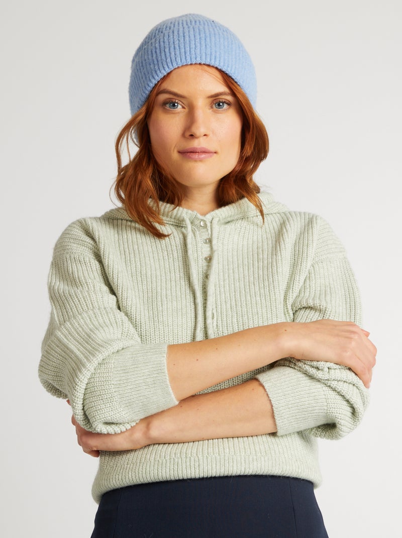 Pullover con cappuccio VERDE - Kiabi