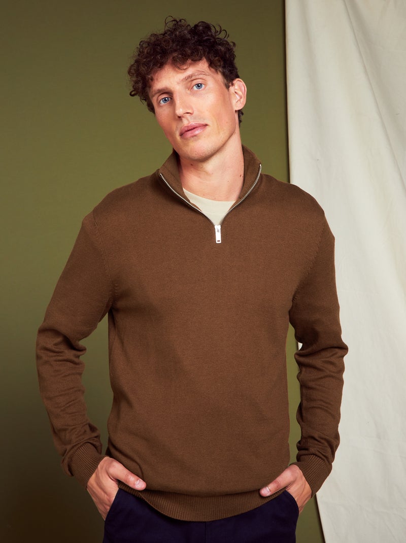 Pullover con collo a lupetto 'Produkt' marrone - Kiabi