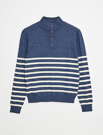 Pullover con collo alto con zip alla marinara - So Easy