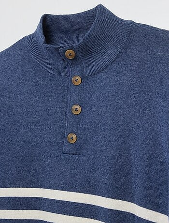 Pullover con collo alto con zip alla marinara - So Easy
