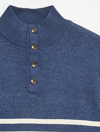 Pullover con collo alto con zip alla marinara - So Easy
