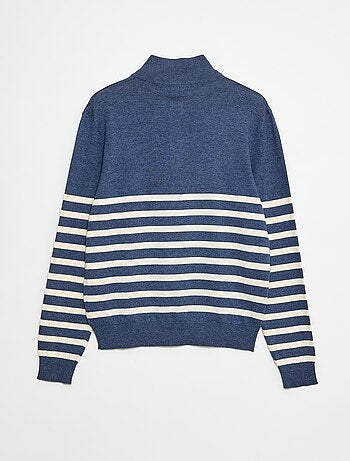 Pullover con collo alto con zip alla marinara - So Easy