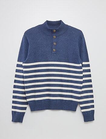 Pullover con collo alto con zip alla marinara - So Easy