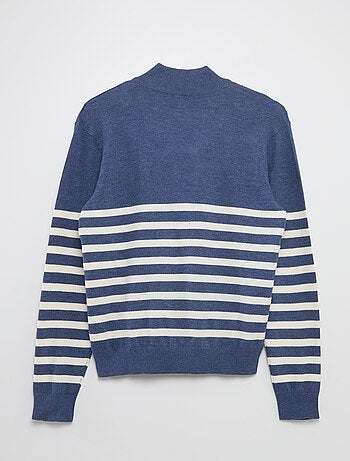 Pullover con collo alto con zip alla marinara - So Easy