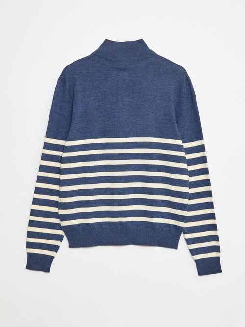 Pullover con collo alto con zip alla marinara - So Easy - Kiabi
