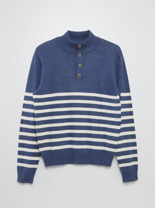 Pullover con collo alto con zip alla marinara - So Easy - Kiabi