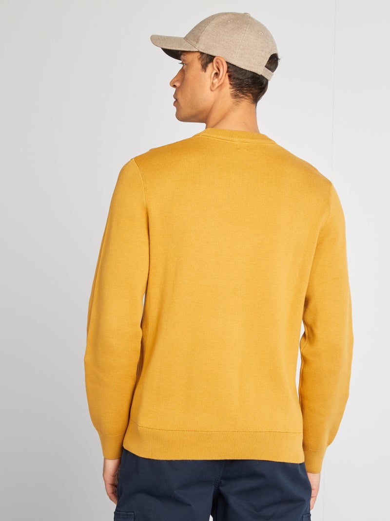 Pullover con collo in maglina BEIGE - Kiabi