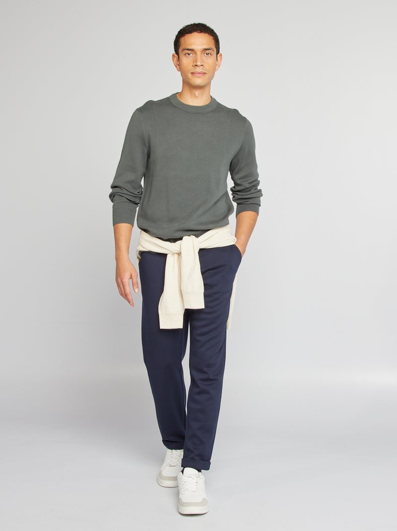 Pullover con collo in maglina KAKI - Kiabi