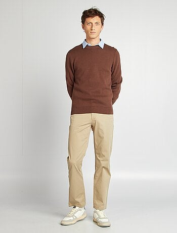 Pullover con collo in maglina