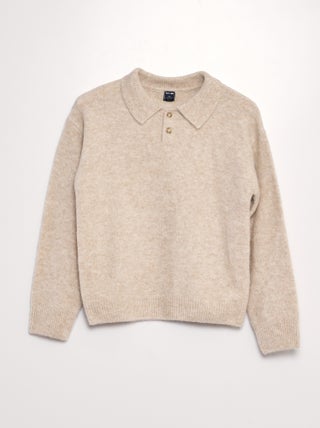 Pullover con collo polo