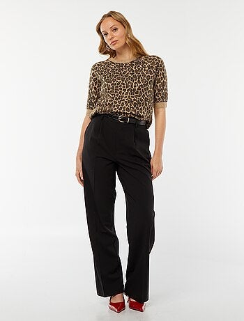 Pullover con maniche 3/4 lavorato a maglia