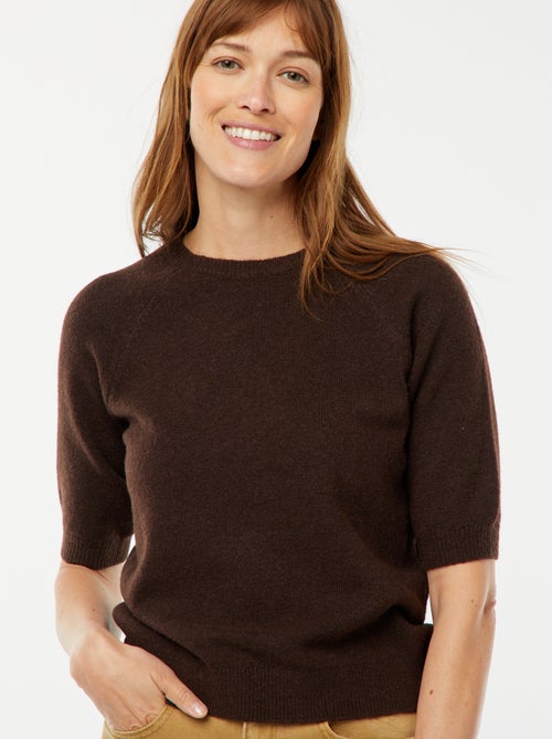 Pullover con maniche 3/4 lavorato a maglia - Kiabi