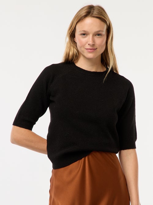 Pullover con maniche 3/4 lavorato a maglia - Kiabi