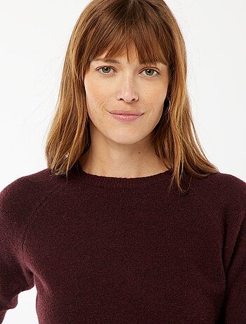 Pullover con maniche 3/4 lavorato a maglia
