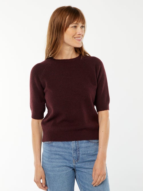 Pullover con maniche 3/4 lavorato a maglia - Kiabi
