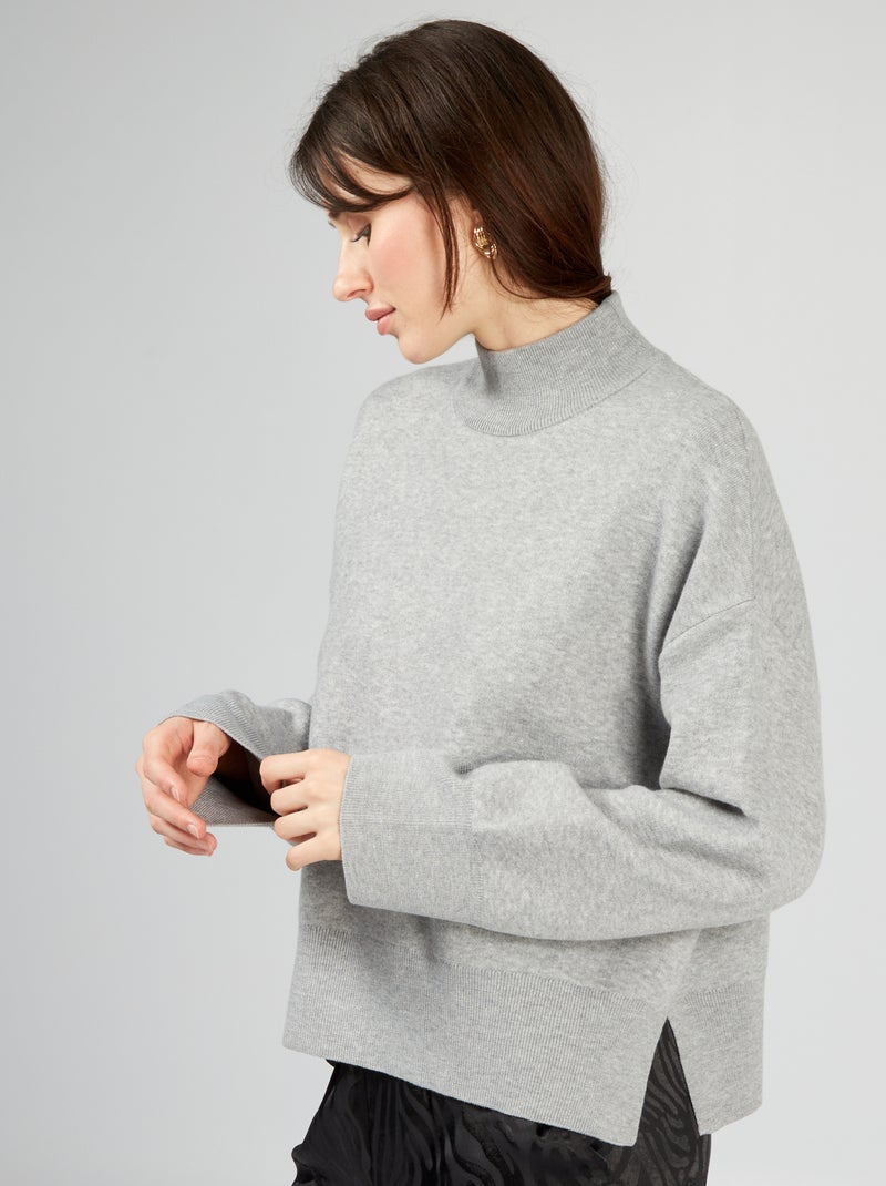 Pullover con maniche lunghe a pipistrello GRIGIO - Kiabi