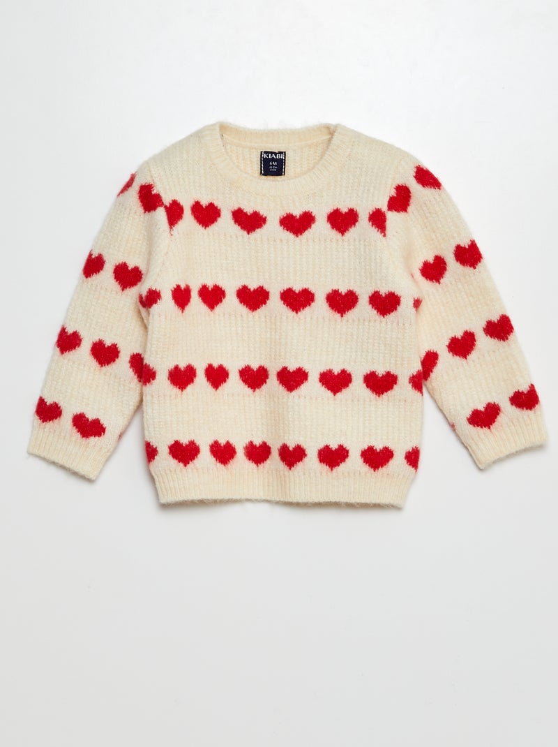 Pullover con motivo 'cuore' ROSSO - Kiabi