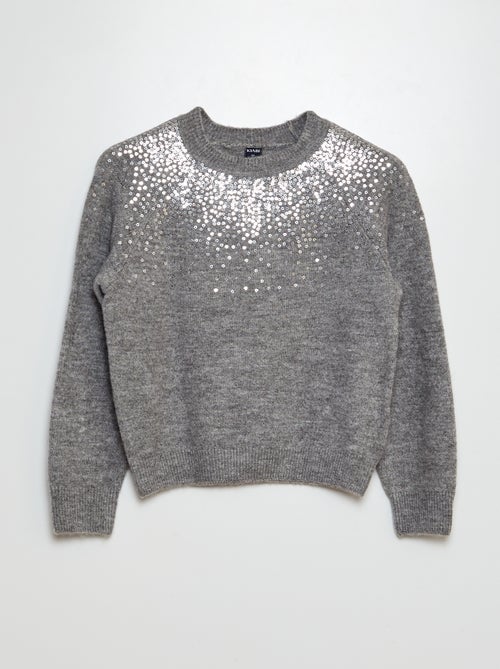 Pullover con paillettes fantasia - Kiabi