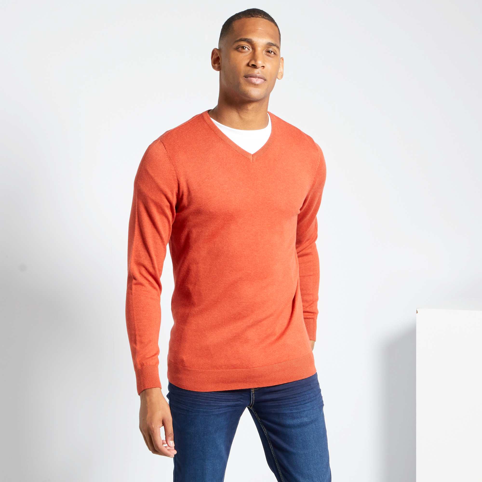 Maglia Lana Scollo A V RAGNO SPORT Maglia Pullover Uomo Scollo V Manica Lunga Maglione Classico Made In Italy - 6