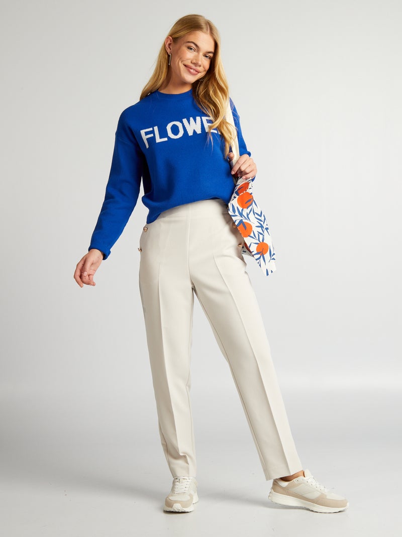 Pullover con scritta BLU - Kiabi