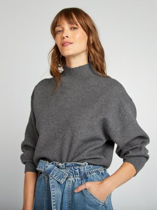 Pullover crop top ampio