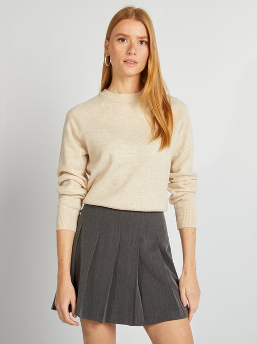 Pullover crop top in lana - Kiabi