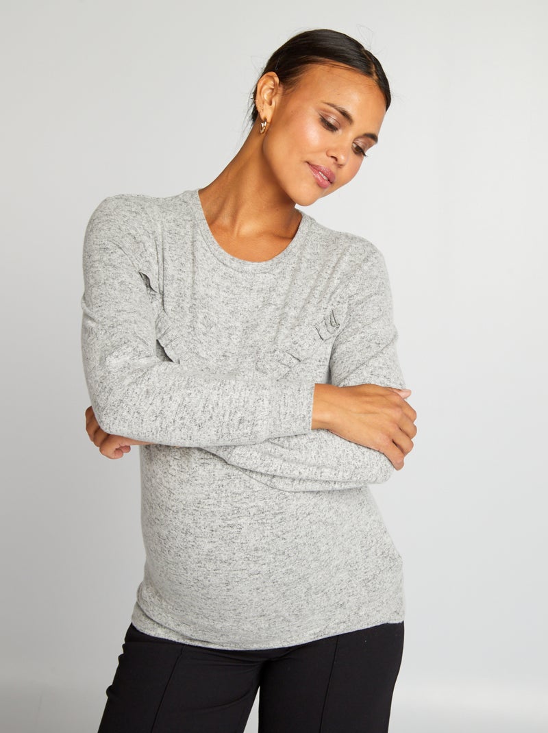 Pullover da allattamento GRIGIO - Kiabi