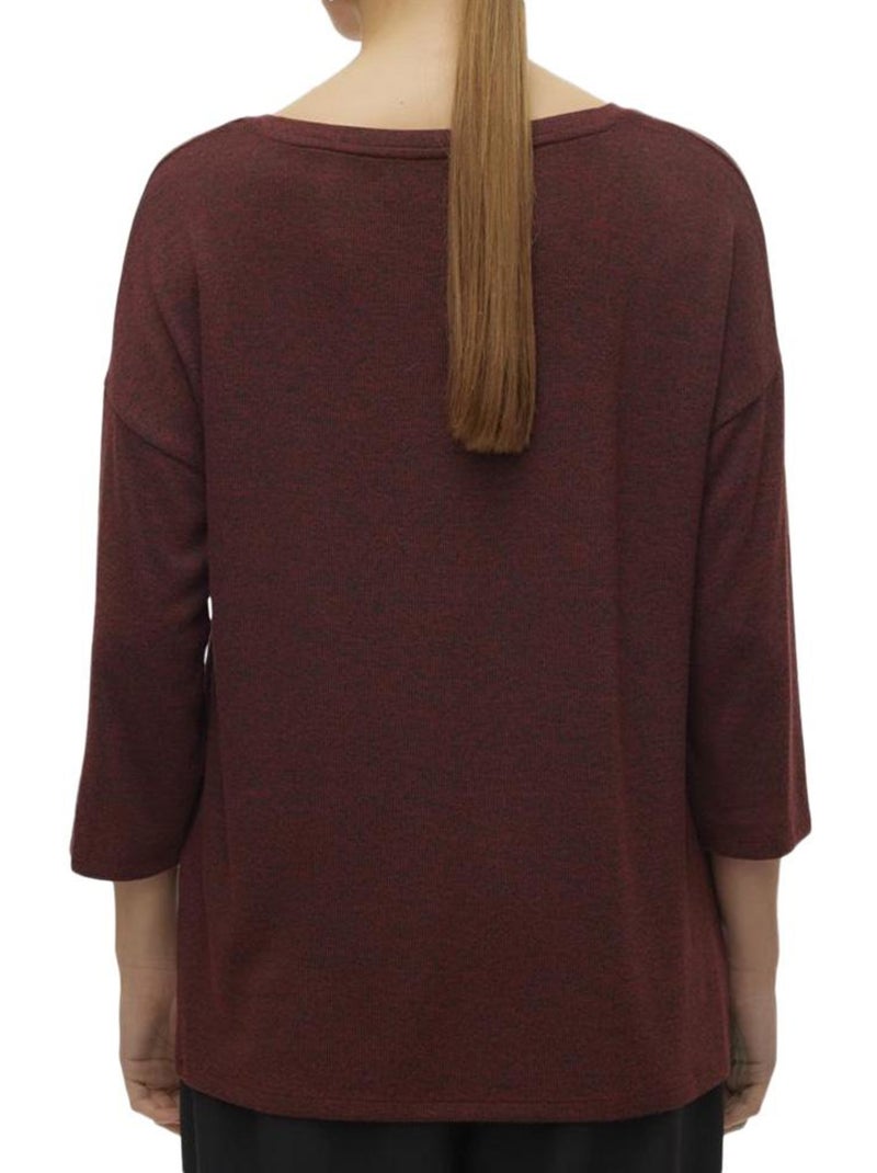 Pullover da Donna Vero Moda a Maniche 3/4 Bordeaux - Kiabi