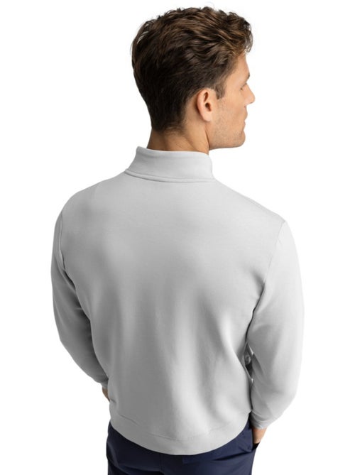 Pullover da golf da uomo con cerniera zip a 1/4 golf uomo divot gray - Kiabi