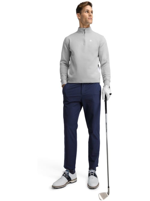 Pullover da golf da uomo con cerniera zip a 1/4 golf uomo divot gray - Kiabi